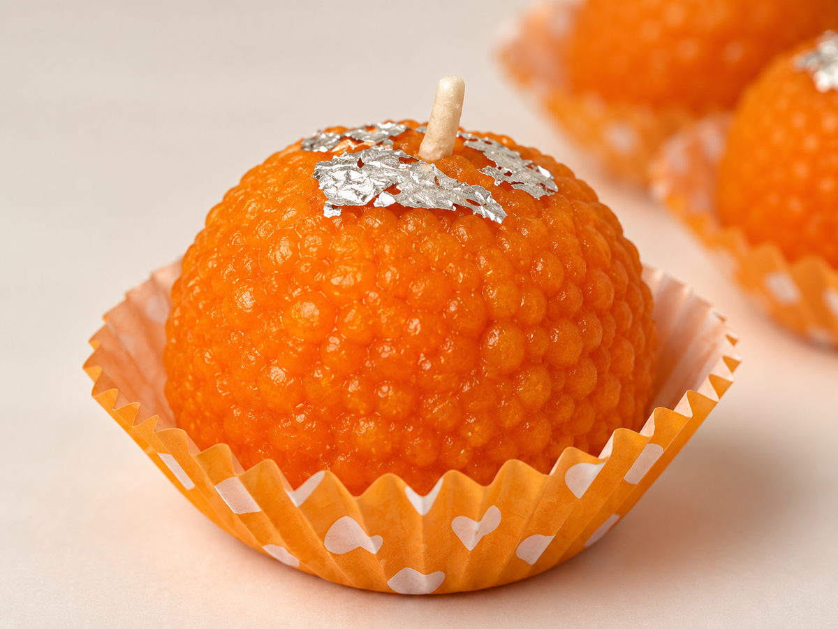 Motichur Ladoo Candle | Set of 4