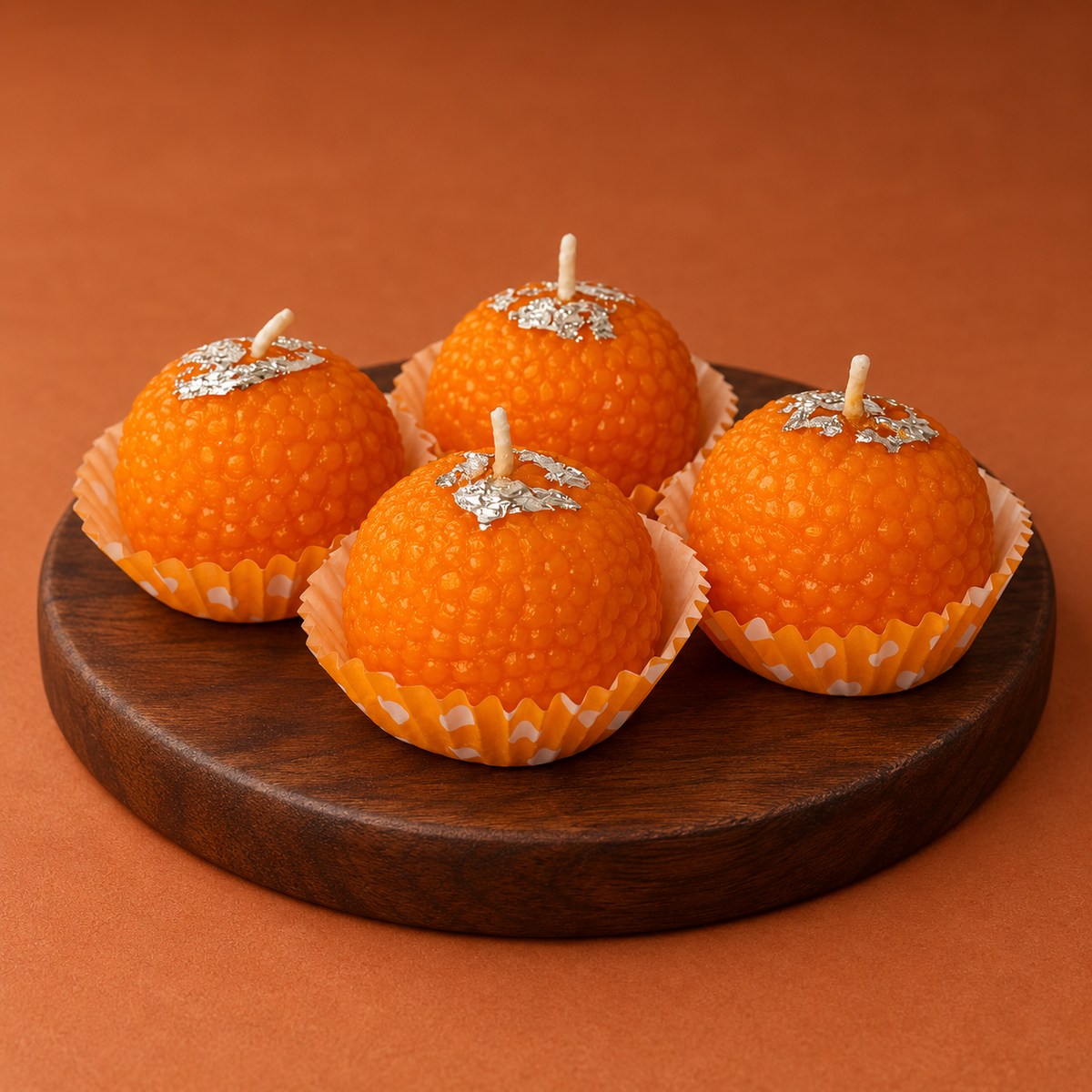 Motichur Ladoo Candle | Set of 4